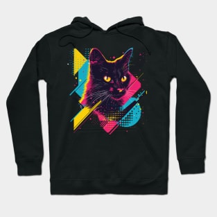 Cat Neon Pop Art Explosion Hoodie